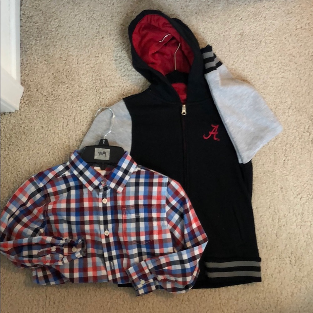 Alabama hoodie and Gymboree long sleeve BOYS 6